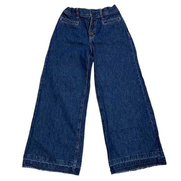 Gap Girls Blue Denim Jeans Wide Leg Pants(Size 14) - Picture 1 of 8